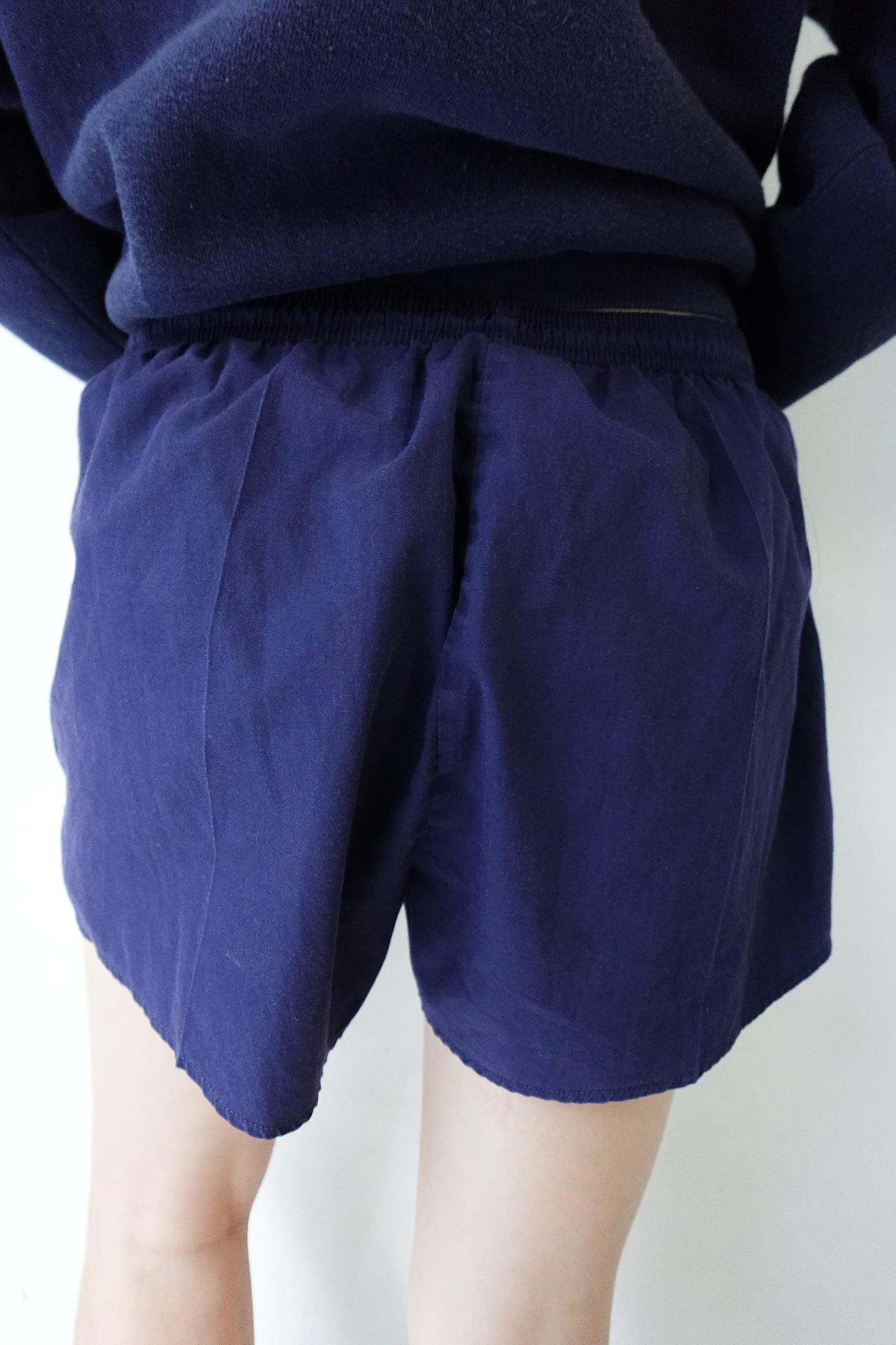 PLAIN NAVY SPORTY SHORTS