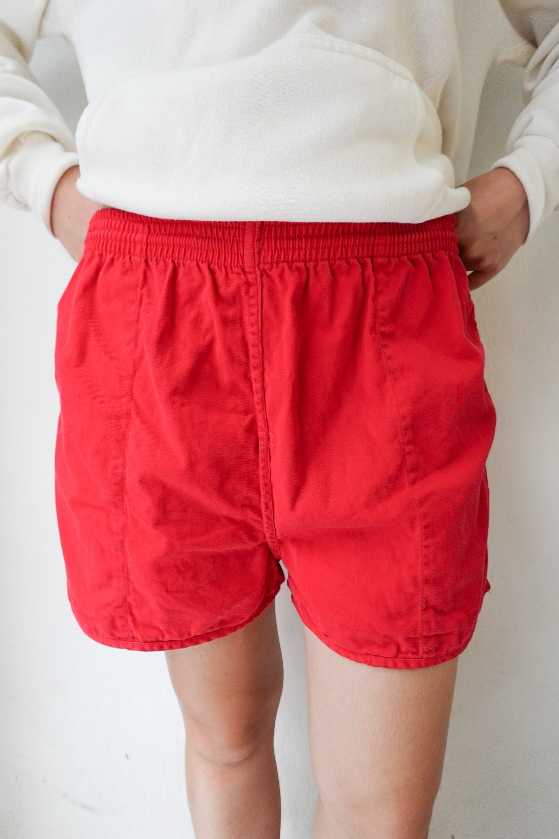 80’s RED SPORTY SHORTS